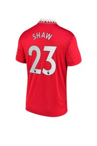 Fotbalové Dres Manchester United Luke Shaw #23 Domácí Oblečení 2022-23 Krátký Rukáv